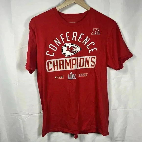 KC Chiefs shirt bundle of 2 unisex medium red conference champs kc kingdom - Picture 2 of 8